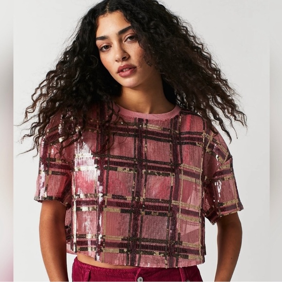 Free People Make It Easy Sequin Top - Picture 2 of 2